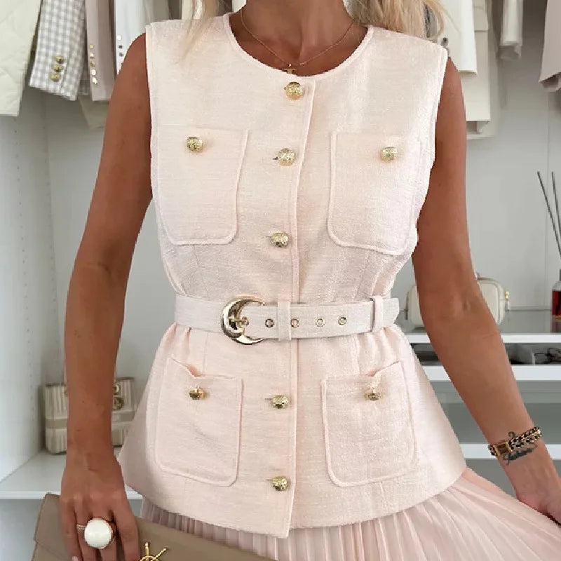 Elegant Long Dresses 2 Piece Set Women Summer Autumn Top Single Breasted Tweed Jacket A Line Chiffon Maxi Skirts Suits Outfits