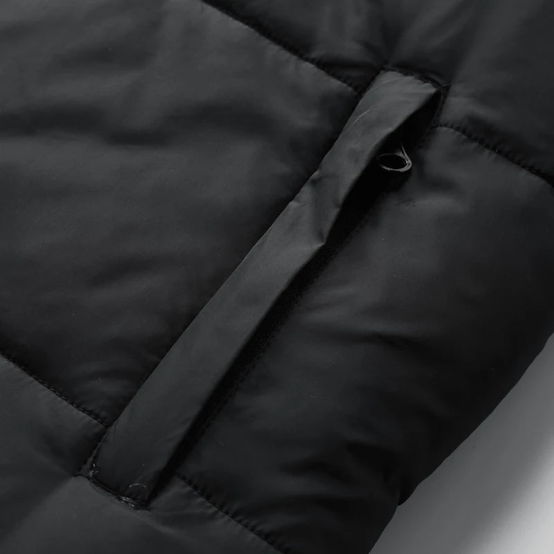 Winter Jacket 3 1-in -1 Removable 2-piece Set Mens Retro Long Warm Padded Jacket Snow Waterproof Thick Hooded Windbreaker Parkas