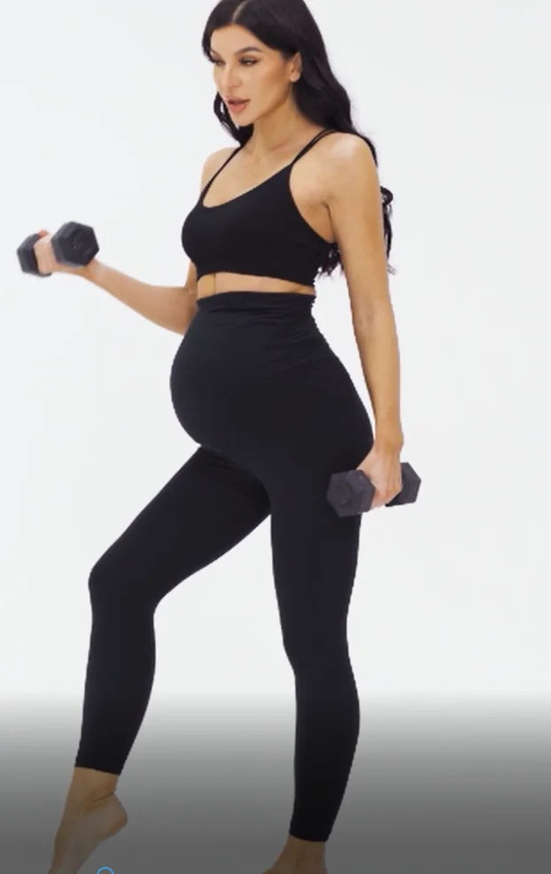 Maternity Leggings Spring and Autumn Thin Slim-fitting and Thin Yoga Pants Autumn Outer Wear Nine-point Pants Maternity Autumn
