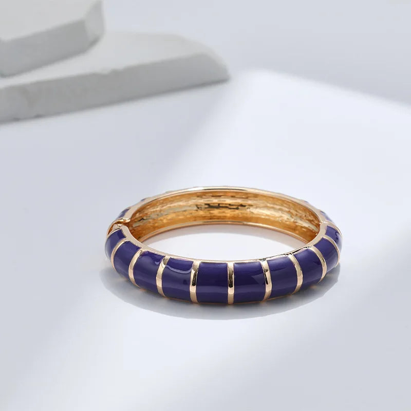 Multicolor Enamel Metal Bangles For Women New Designed Fashion Trendy Jewelry Accessories Gifts Bohemia Fancy Styles Bijoux