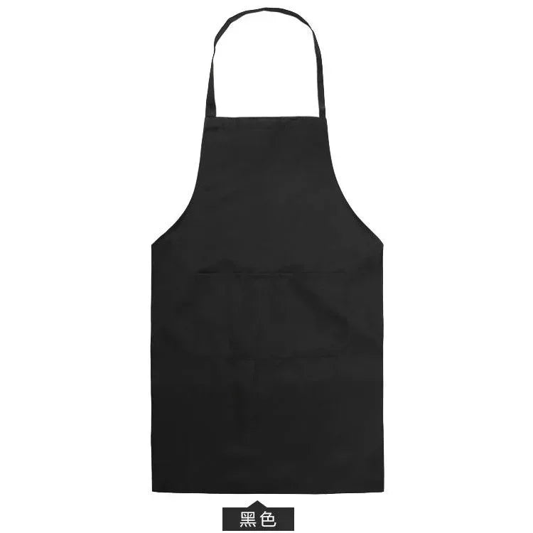 Adjustable Cooking Apron Unisex  Household Solid Color Chef Waiter Barbecue Hairdresser Adult Pocket Apron Kitchen Supplies Tool