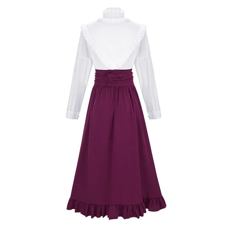 19th century Victorian women's dress classic two-piece Renaissance dress