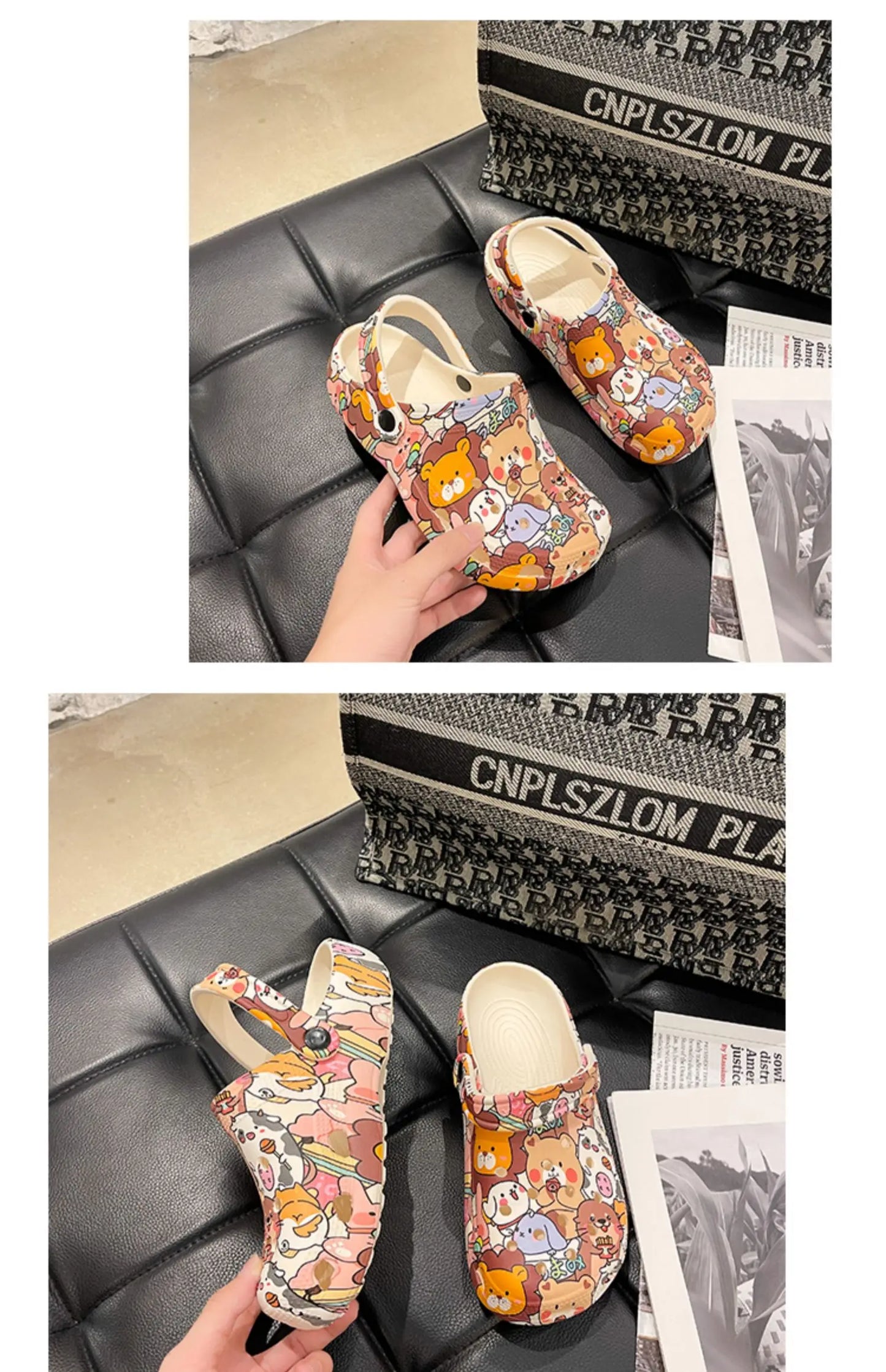 Slippers Casual Summer Women's Shoes Cover Toe Platform Shale Female Beach Slides Luxury Flat Sabot Fashion House Slippers Platf