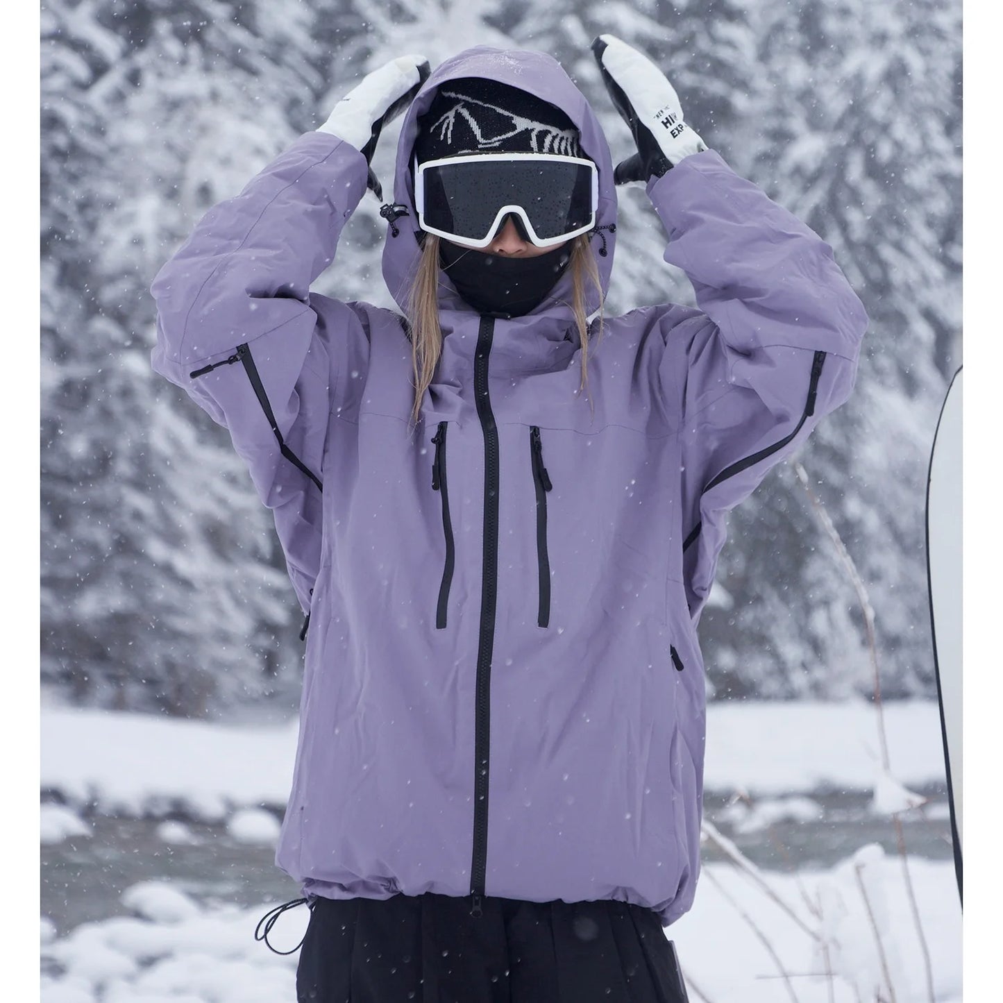 Winter Ski Jacket for Women Men 3L Snowboard Clothing Waterproof Windproof Warm Breathable Outdoor Snow Wear Ski Coat Hooded