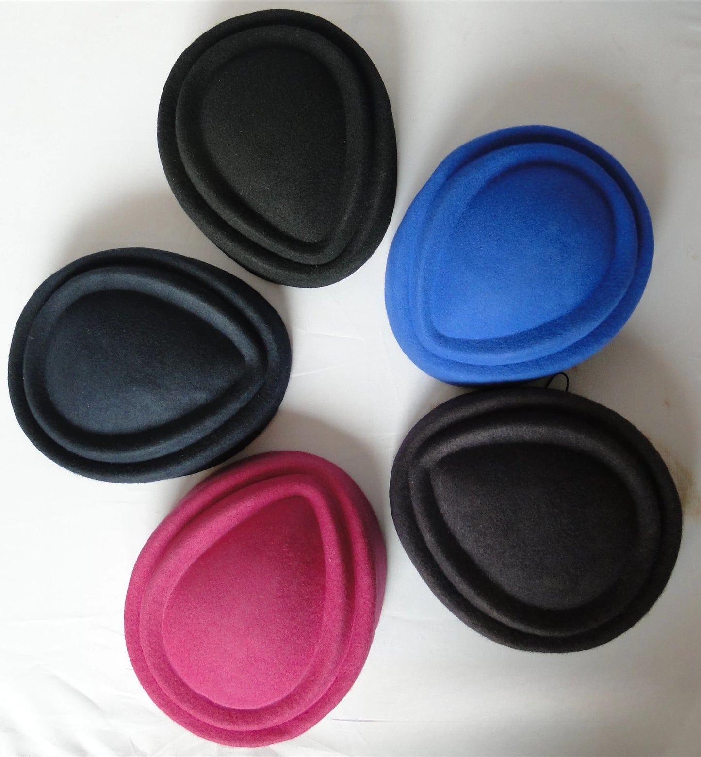Wool Felt Beret Hats for Women Stewardess Boat Hat with Slot Black Red Blue Casher Elegant Fashion Spring Summer Caps