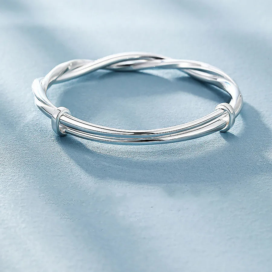 luxury designer 925 sterling silver weave bracelets Bangles for women fashion party wedding Accessories jewelry Adjustable size