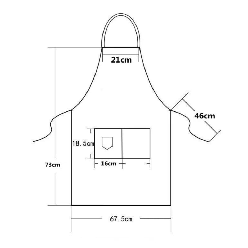 Kitchen Apron New Fashion in Cuisine: Male Chefs, Barbecues, Bars, Cafes, Beauty and Nail Studio Waterproof and Anti Fouling