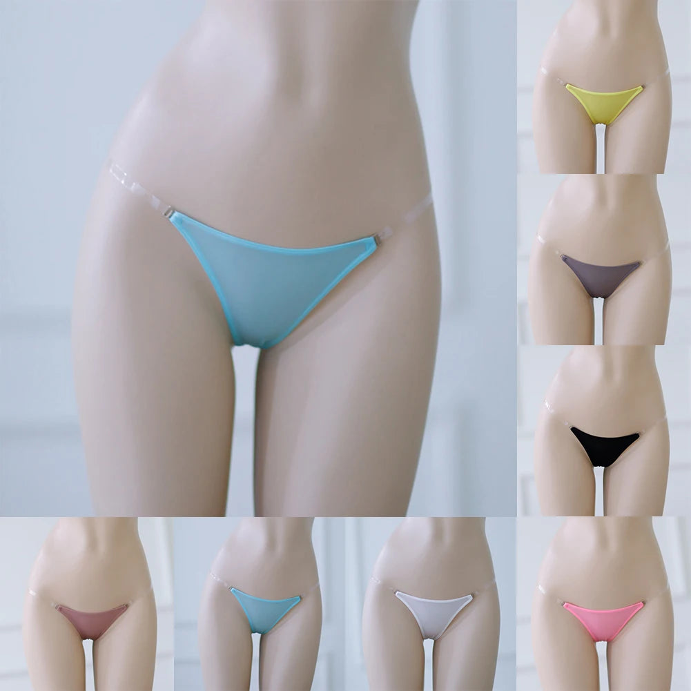 Sexy Women See-Through Panties Low-Rise G-string Thongs Seamless Lingerie Transparent Sensual Female Underwear Underpants