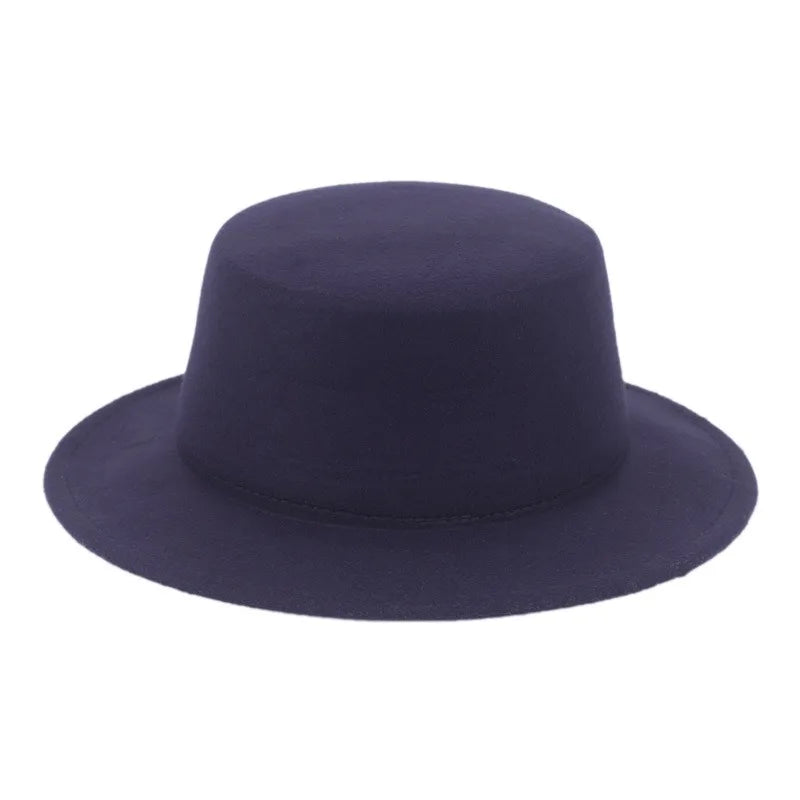 Hats for Women Men Luxury Fedora Hat Panama Wide Brim Autumn Winter Sunhat Wedding Flat Top Cap Elegant Ladies Bowler Hats