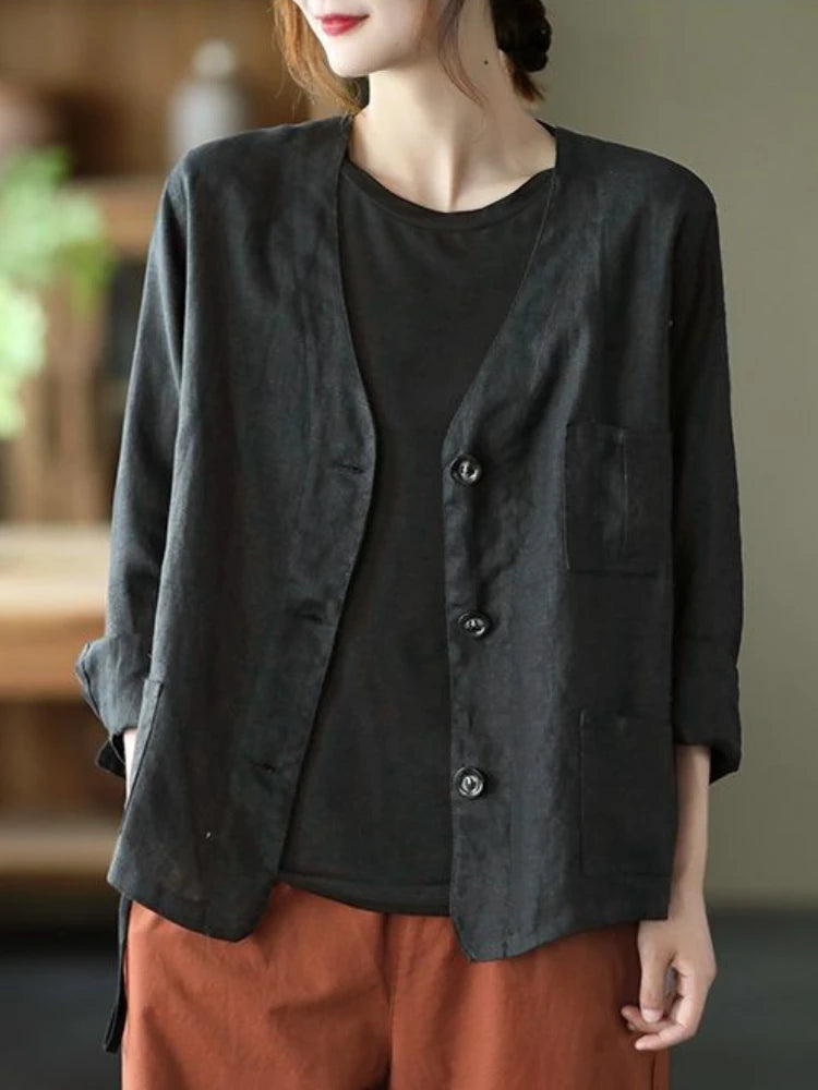 Jackets Women Retro Loose Design All-match Korean Style Leisure Minimalist Pure Female Popular Classic Basic Autumn Streetwear