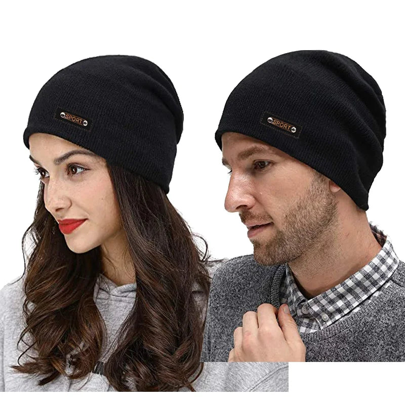 Knitted Hat Men Winter Hats For Women Beanie Hat Cap Fur Skullies Beanies шапка мужская Skull Gorro Bonnet Caps Man