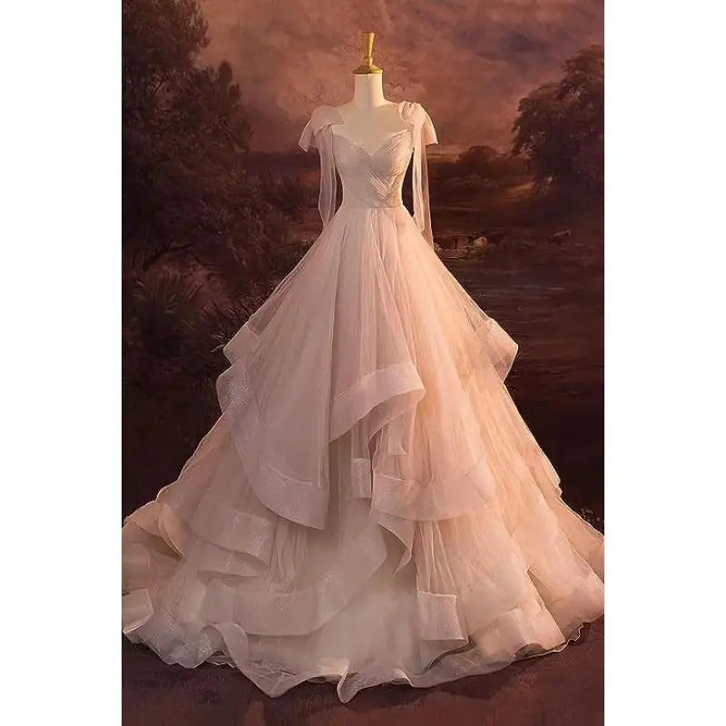 Evening Gown Princess Autumn Elegant Temperament Raglan Dress    Elegant Party Dresses 2024