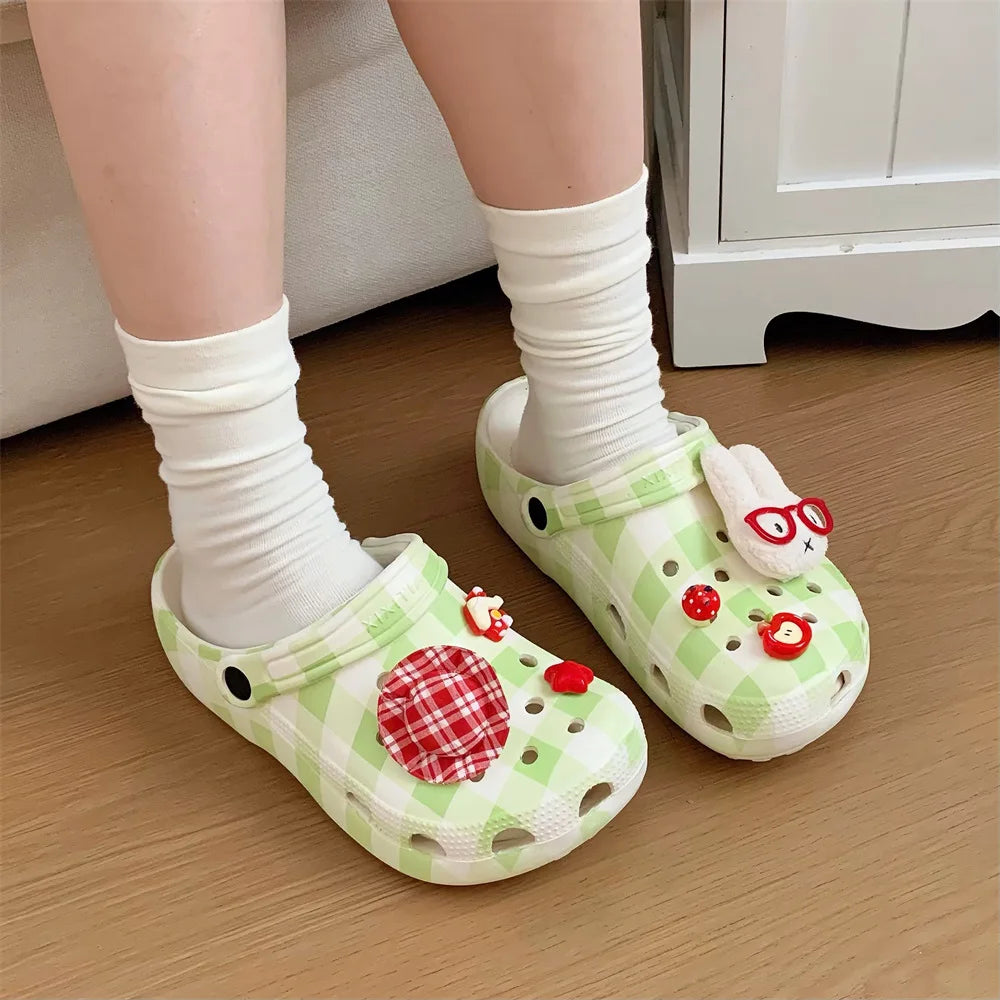 Slippers Casual Summer Women's Shoes Cover Toe Platform Shale Female Beach Slides Luxury Flat Sabot Fashion House Slippers Platf