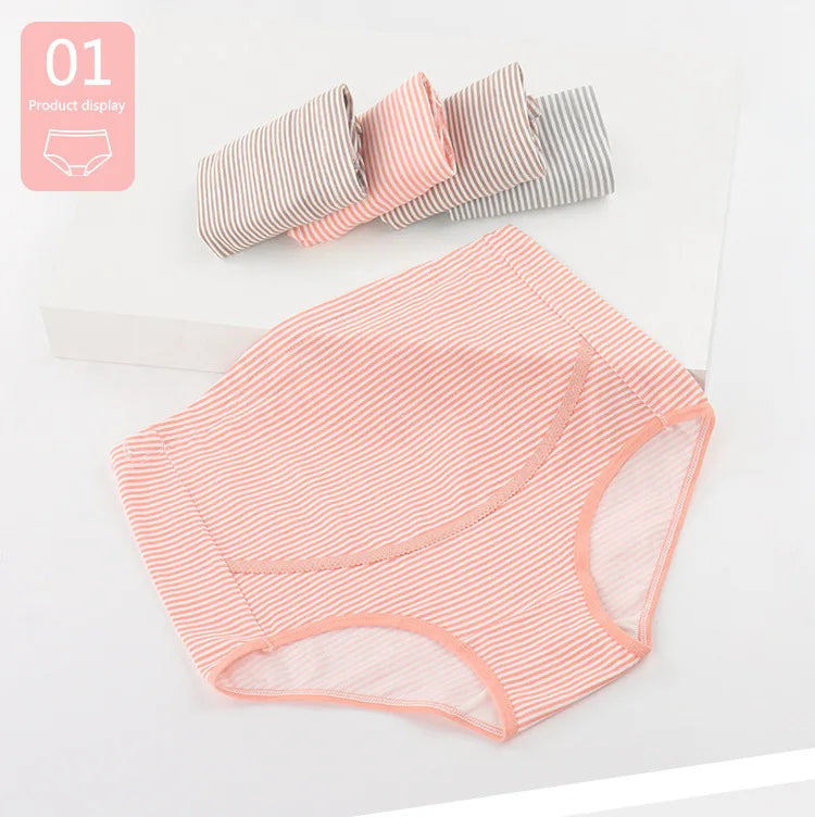 Maternity High Waisted Panties Maternity Cotton Underwear Pregnant Women Large Size Briefs Pregnant Women Mum Breathable Panties