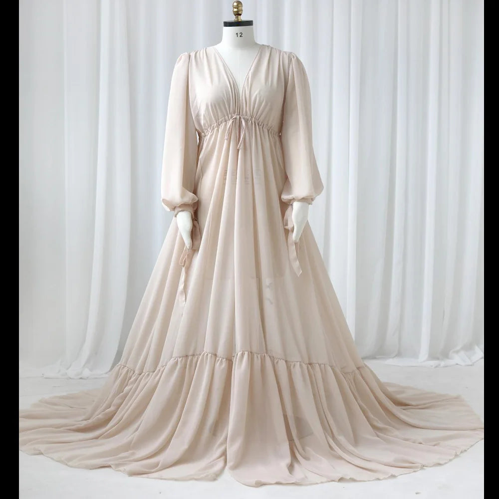 Maternity Gown For Photo Shoot Sexy Transparent Chiffon Beach Robe For Photo Shoot PropsPhotography Dress For Women