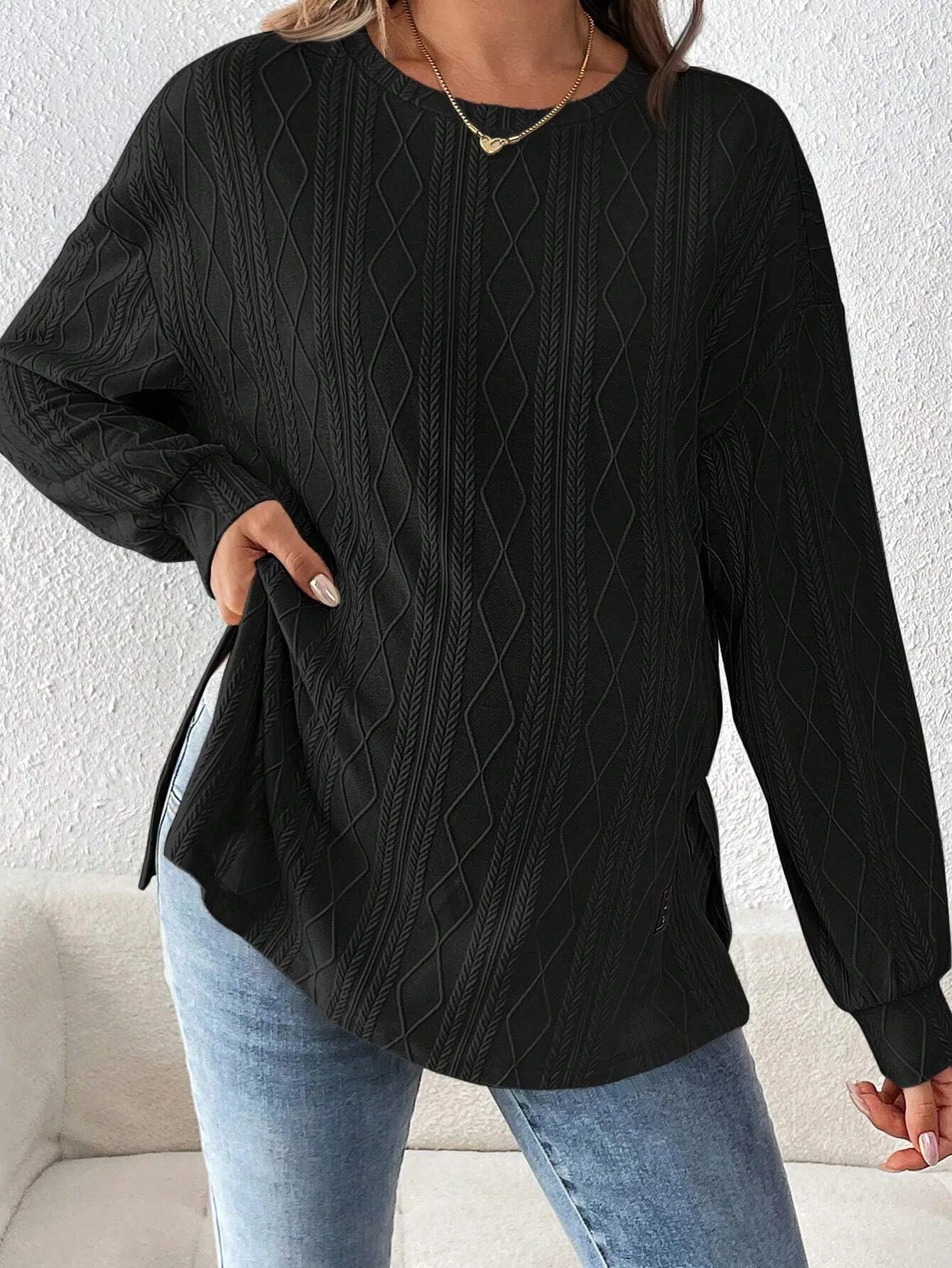 Pregnant Women Clothing Tees Maternity Clothes Pregnant Women Wear Round Neck Long Sleeve Monochrome Daily Leisure T-shirt