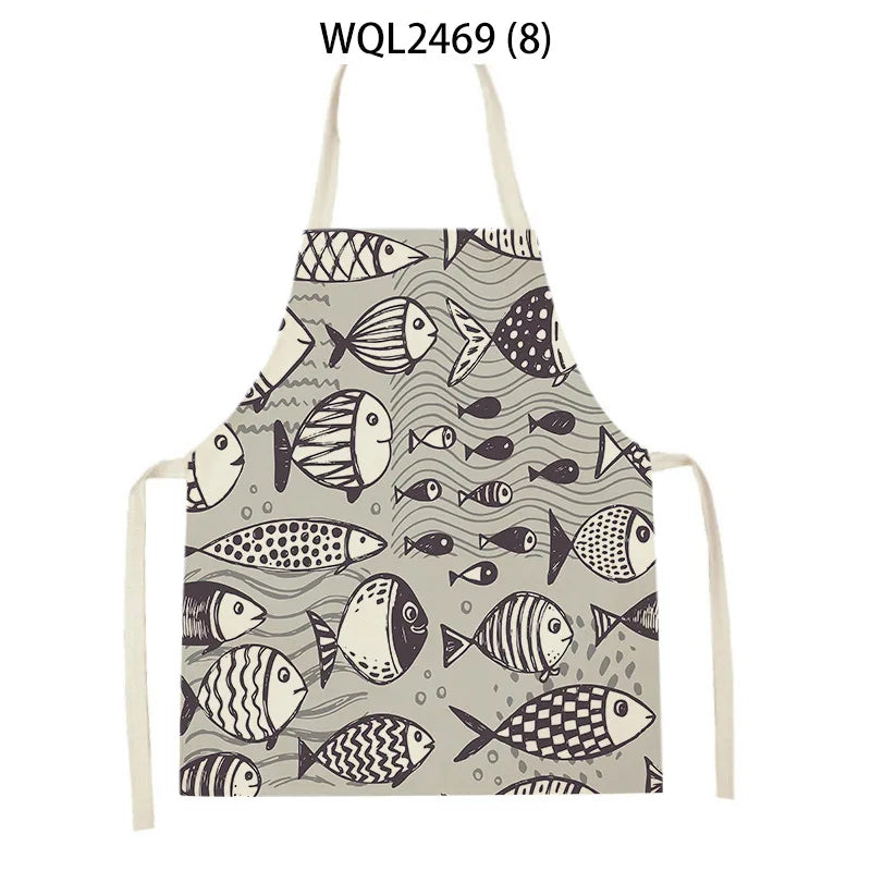 Kitchen Aprons for Women Linen Bibs Household Cleaning Apron Home Waterproof Chefs Cooking Baking Apron for Child