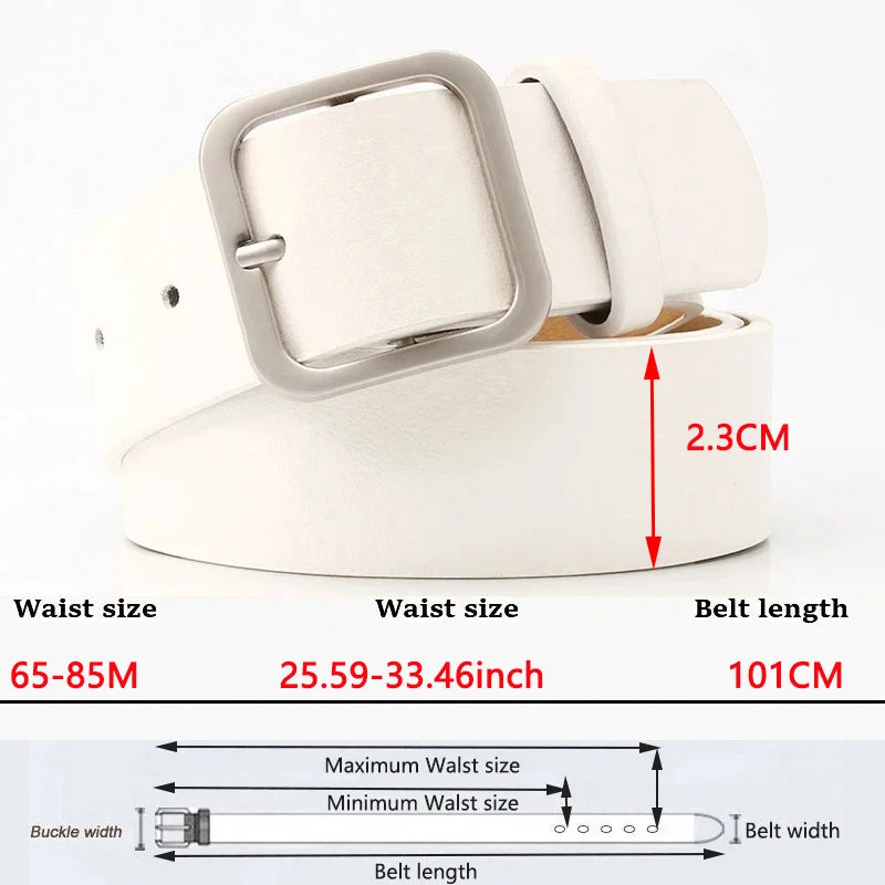 Women's Black White Fashion Belt Casual Minimalist Belt Girl Waistband Stylish Women's Belts Waist Female Belts BGS02