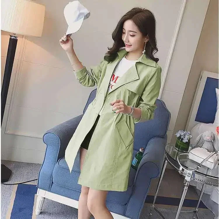 Blouson Female Coat Middle Length Women's Windbreaker Jackets Pretty Casual New in Outerwears Harajuku Great Fashion 2025 Offer