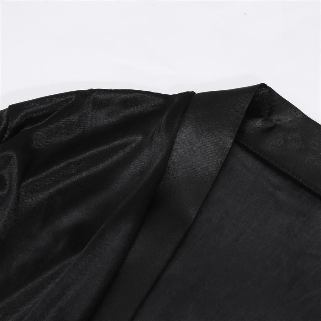 Women'S Pajamas Womens Sexy Satin Sleepwear Lingerie Nightwear  Night Gown Robe Women'S High-Quality And Comfortable Nightgown