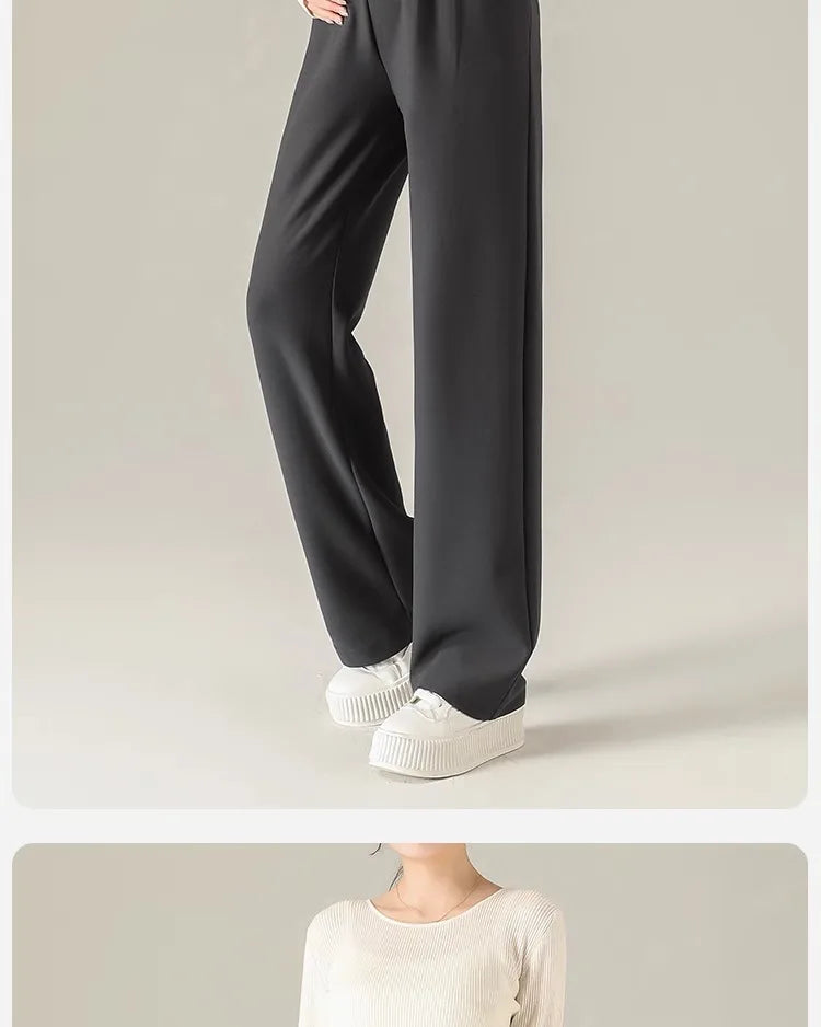 Maternity Pants Spring and Autumn Outside Wear No Support Wide Leg Pants Fall Pregnancy Not Strangling Belly Pants Maternity Wea