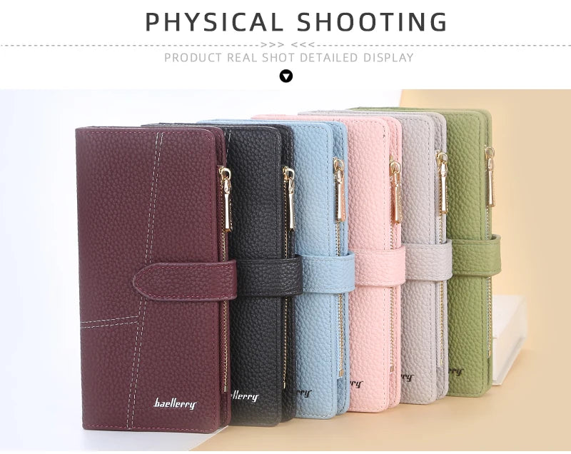 Women Long Wallets Slim Purse Handbags Female Purse Luxury Card Holder High Quality Zipper Wallet Pocket For Women