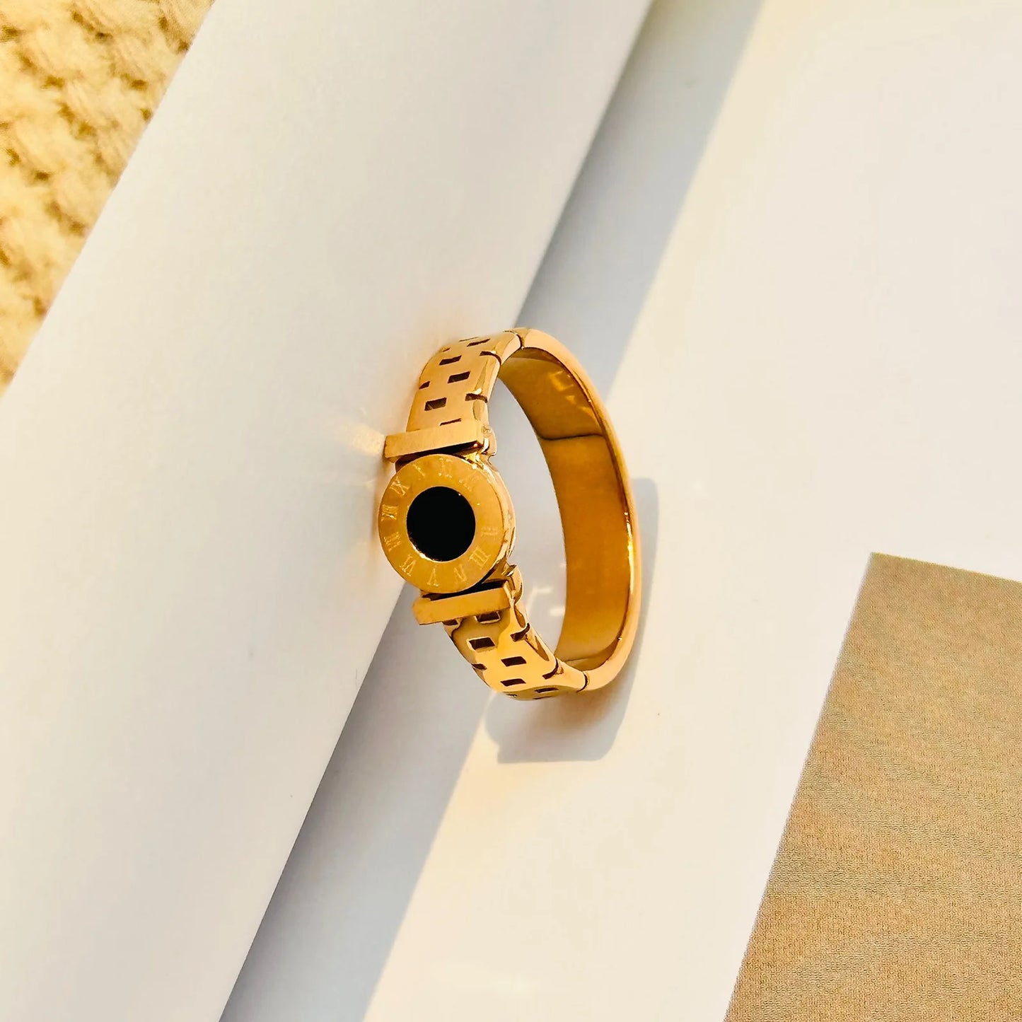 Roman Numerals Couple Ring for Women Men Luxury Stainless Steel Size 5-10 Finger Rings Female Wedding Trendy Jewelry