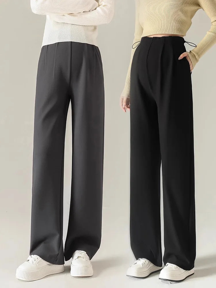 Maternity Pants Spring and Autumn Outside Wear No Support Wide Leg Pants Fall Pregnancy Not Strangling Belly Pants Maternity Wea