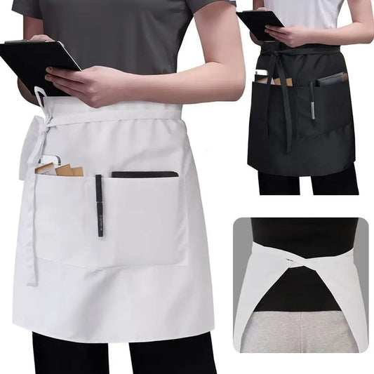 Kitchen Chef Apron Half Body Coffee House Working Aprons Restaurant Kitchen Work Wear Abrasion Resistant Thick Apron