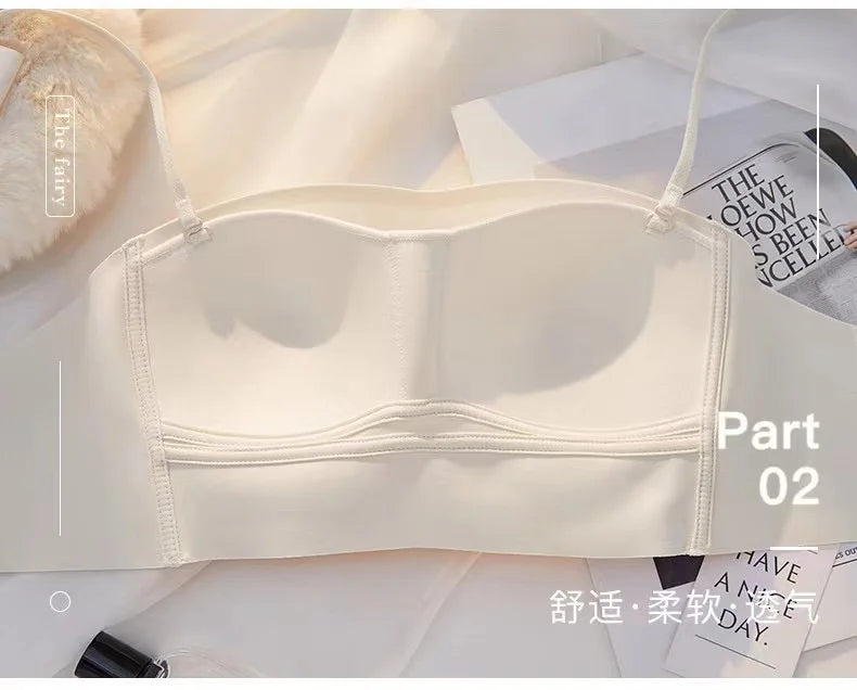 Bra Underwear For Women With anti Stray Light Wrap, Thin Shoulder Straps, Thin Back Vest, Sexy Bra, All In One For External Wear