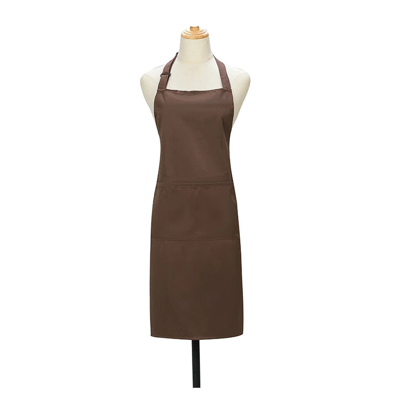 Women's Kitchen Apron for Woman Men Chef Work Apron for Grill Restaurant Bar Cafes Beauty Nails Studios Cleaning Smock