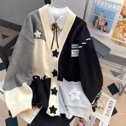 Sweater Jacket for Women Loose and Lazy Style Soft and Sticky Knitted Cardigan Top