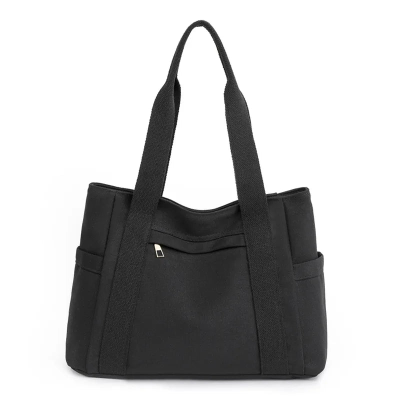 Women's handbag Fashionable Women's Canvas Top-Handle Bag for Daily Commuting and College Style Student Outfit Shoulder Bag