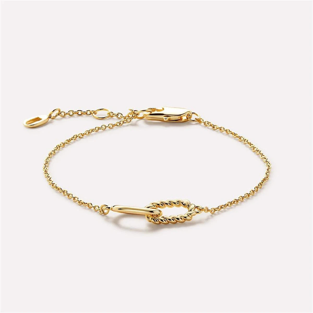 Double ring necklace with interlocking circles, pendant bone chain, women's fashionable stainless steel, gold-plated