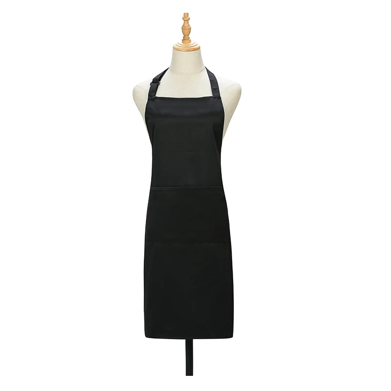 Women's Kitchen Apron for Woman Men Chef Work Apron for Grill Restaurant Bar Cafes Beauty Nails Studios Cleaning Smock