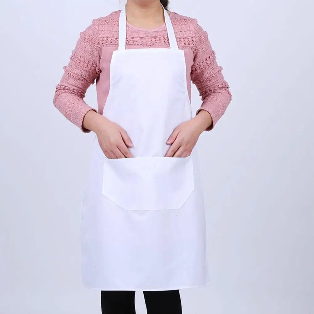 1PCS Kitchen Chef Apron For Cooking Baking Cleaning Cotton Blend With Waterproof Layer Lager Coverage Adjustable Neck Strap Tool