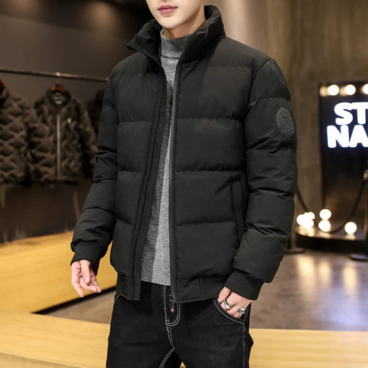 Winter Man Jackets Cotton-padded Parkas Puffer Jacket Men Warm Coats Thick Fashion Casual Outwear Streetwear Men's Clothing Top