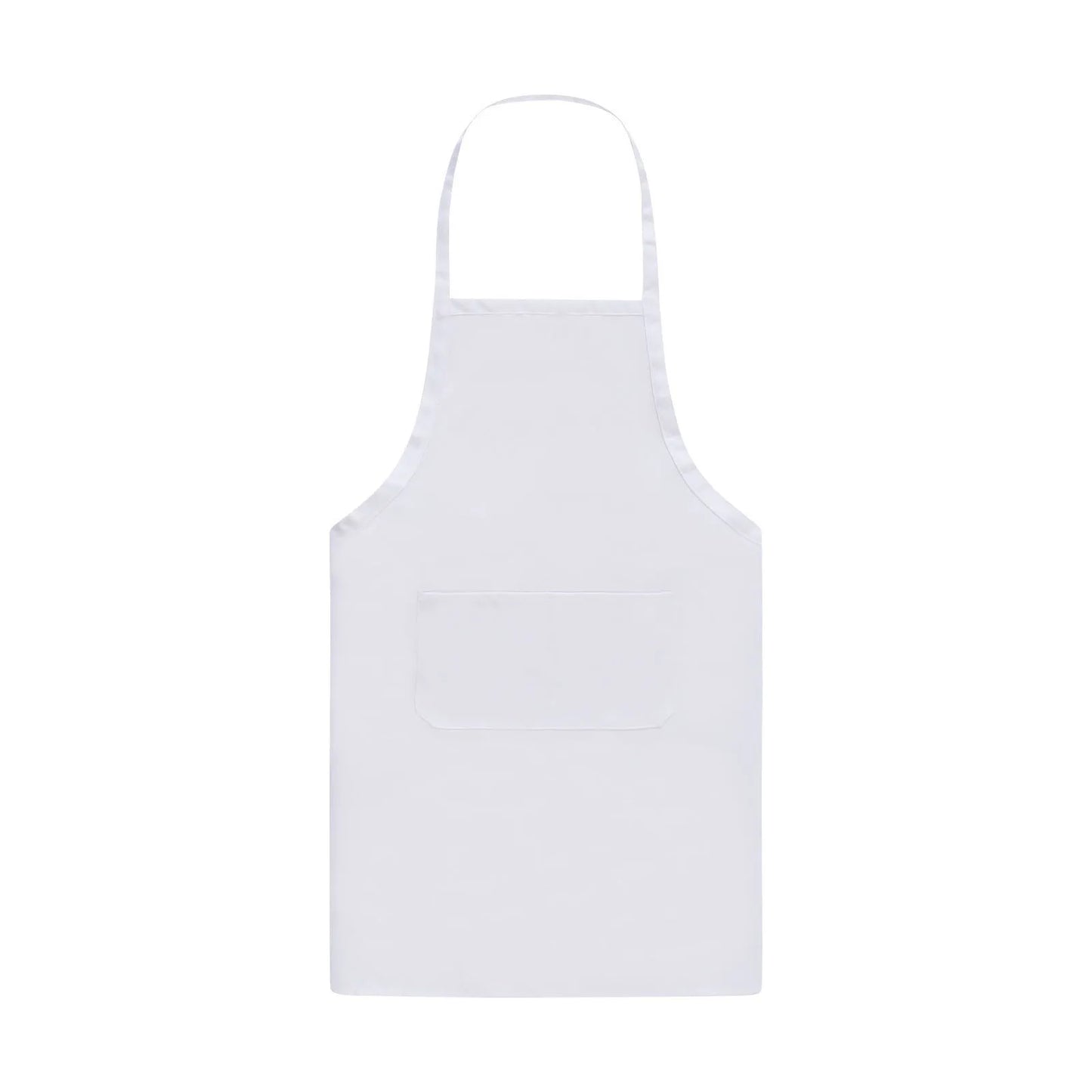 Men Women Plain Apron with Double Pockets Waterproof Cooking Aprons Chef Waiter Barbecue Hairdresser Apron Kitchen Supplies