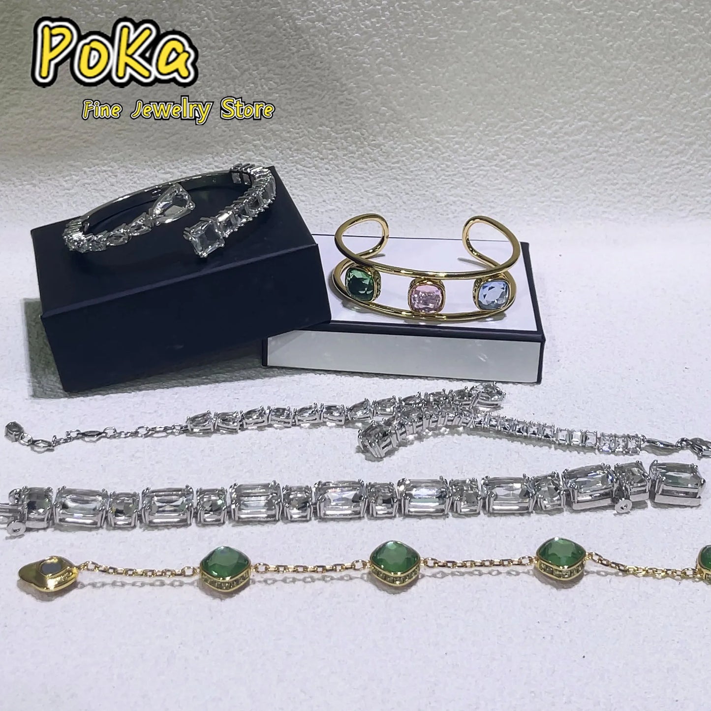 Bracelet High Quality New Sales Trend Jewelry Original Luxury Brand Shiny Cut Christmas Birthday Party Engagement Gift for Women