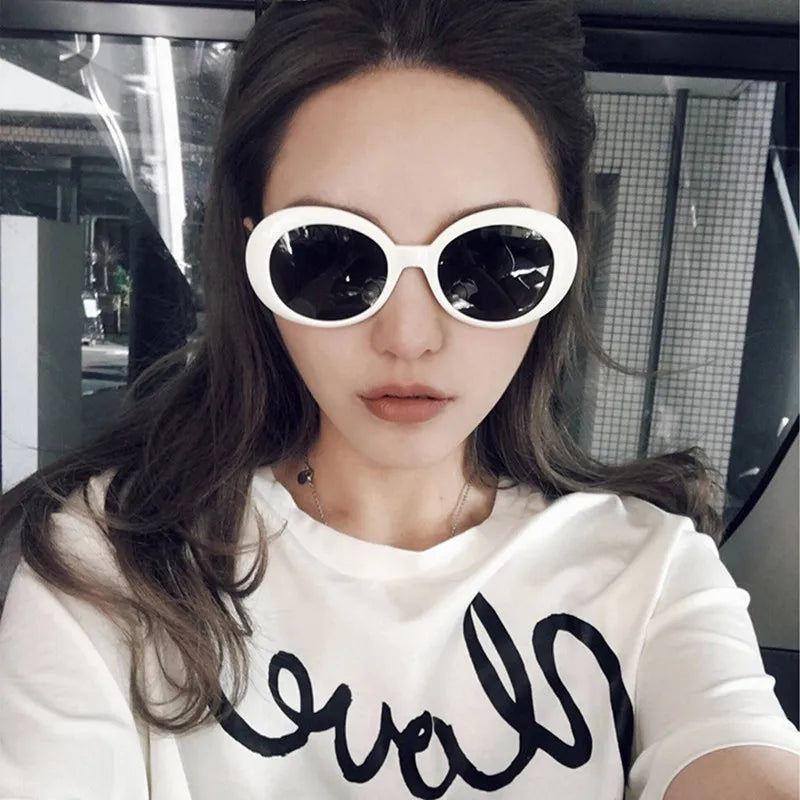 Women Sunglasses Vintage Small Oval Sunglasses Female Retro Fashion Eyewear Children Sun Shades Men Classic Driving Goggles