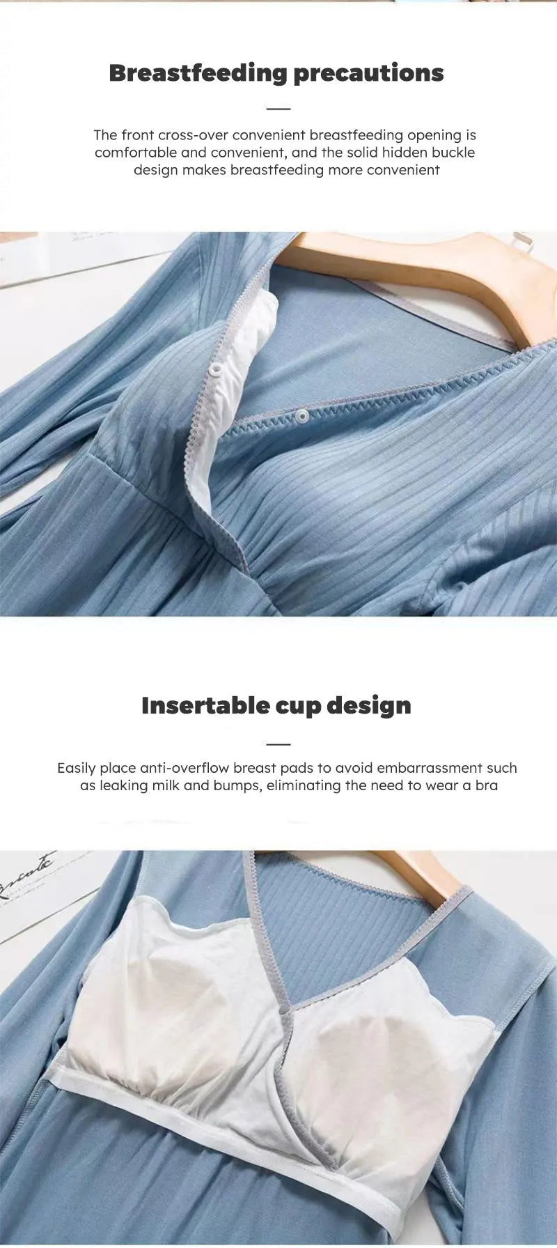 Maternity Nursing Sleepwear Breastfeeding Nightwear for Pregnant Women Pregnancy Breast Feeding Pajamas Suits Maternity Clothes