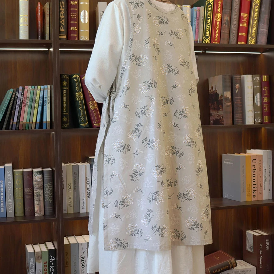 Kitchen Apron Restaurant Apron Chef Apron Kitchen Florist Overalls Cook Sleeveless with Pockets Japanese Style Pinafore