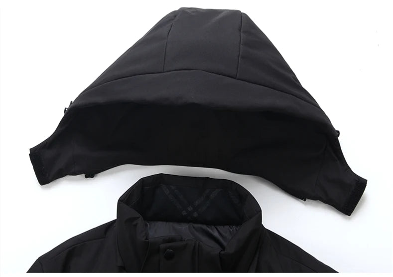 Winter Down Jackets for Men Brand Casual Middle Aged Men's Puffer Coats Winter Thick Warm Plus Size Feather Parkas