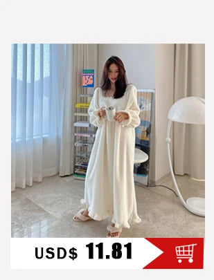 Sleepwear Women Nightwear Women's Sweet New Summer Long-sleeved Sexy Lace Home Clothes Night Gown Sleep Dress