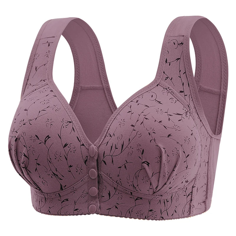 New Style Front-Buckled Mother's Bra For Women Large Size Thin Version No Steel Circle Vest-Style Bra Cover