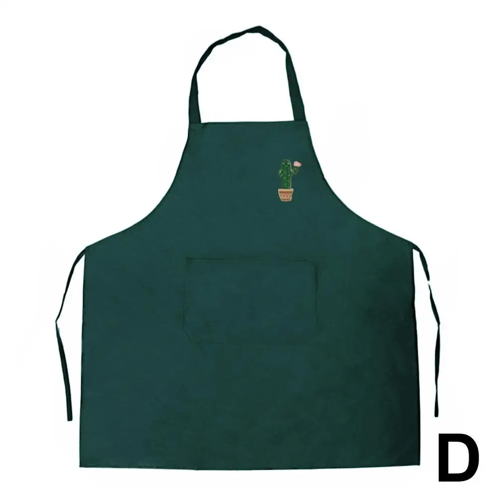Kitchen Cooking Apron Unisex Household Solid Color Chef Waiter Barbecue Hairdresser Adult Pocket Apron Kitchen Supplies Tool