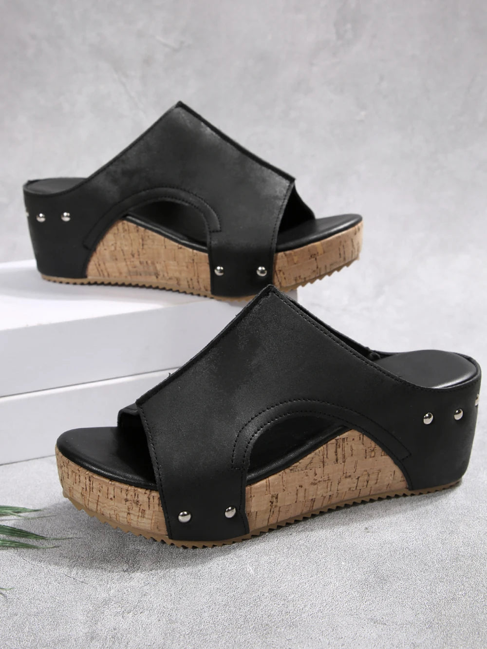 Sandals Women Summer 2025 Fashion Wedge Shoes For Women Non-Slip Slip On Women's Sandals Retro Women Heels Footwear Female