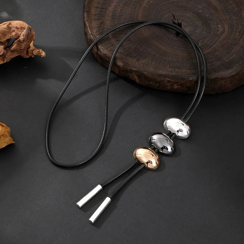 Long Necklace Simple Pendant Geometric Accessories Women's Sweater Chain