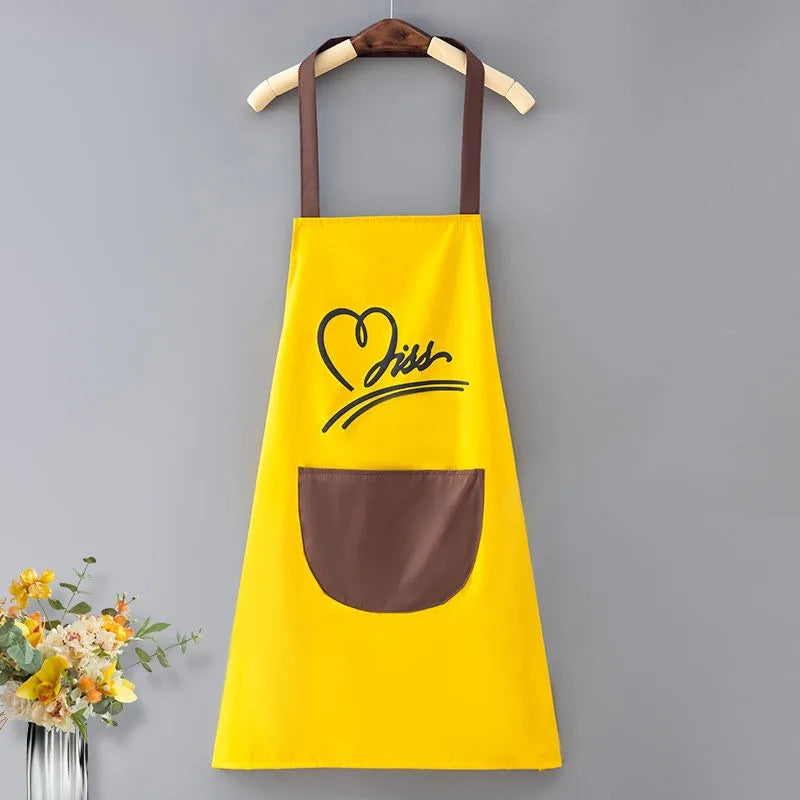 Cute Kitchen Aprons for Woman Men Chef Work Apron for Grill Restaurant Bar Shop Cafes Beauty Nails Studios Uniform