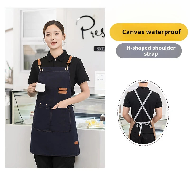 Apron For Kitchen Women Waiter Uniforms Cook's Clothes Man Food Service Philippines For Chef Fartuch Kuchenny Delantal Camarero